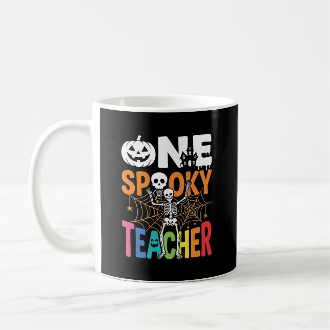 One Spooky Teacher Halloween Design_1 Coffee Mug (Left)