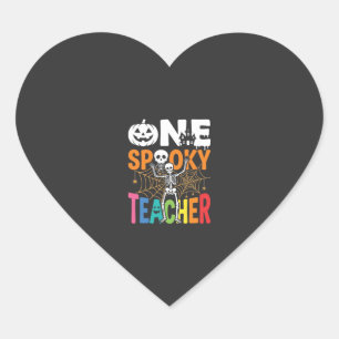 One Spooky Teacher Halloween Design_1 Heart Sticker