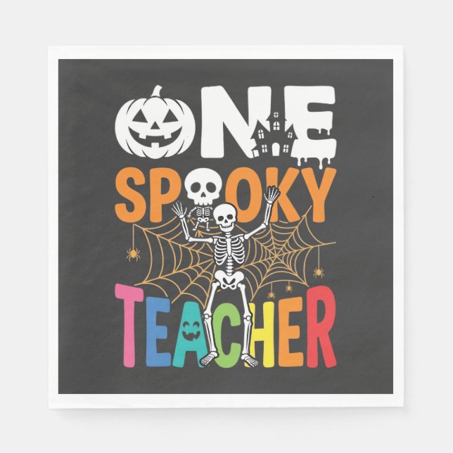 One Spooky Teacher Halloween Design_1 Napkin (Front)