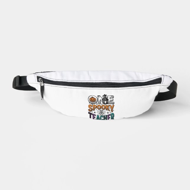 One Spooky Teacher Halloween Vector Design_1 Bum Bags (Front)