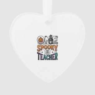 One Spooky Teacher Halloween Vector Design_1 Ornament