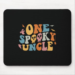 One Spooky Uncle Groovy Halloween Costume Mouse Pad