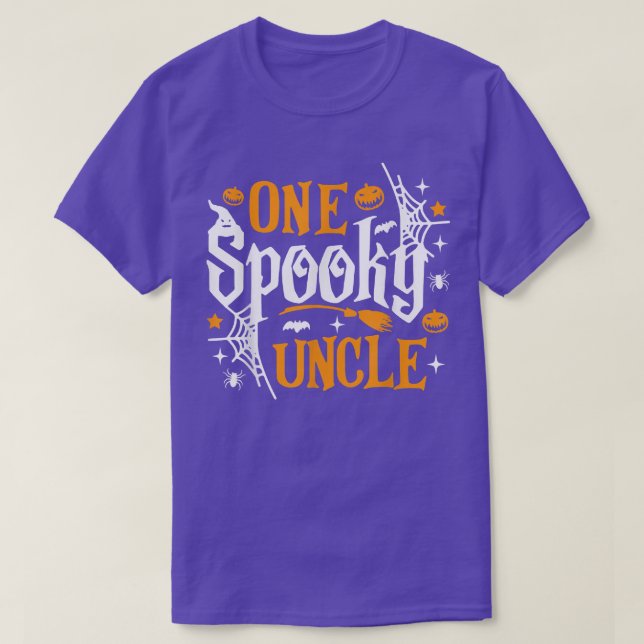 One Spooky Uncle Shirt Funny Halloween Matching Fa (Design Front)