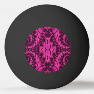One Star Ping Pong Ball, Pink Black Ball
