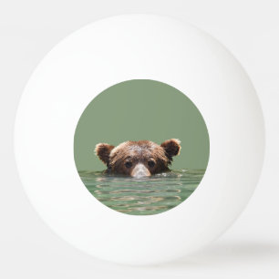 One Star Ping Pong Ball w/ grizzly bear