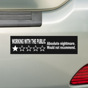 One Star Review Black Bumper Sticker