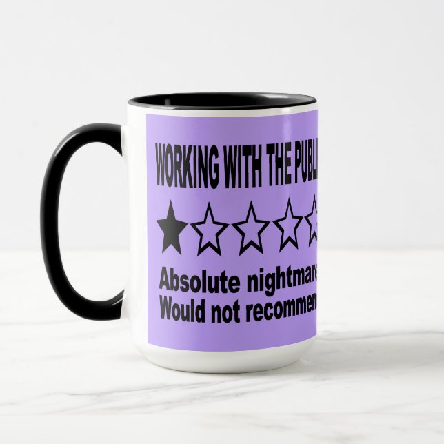 One Star Review Purple Mug (Left)