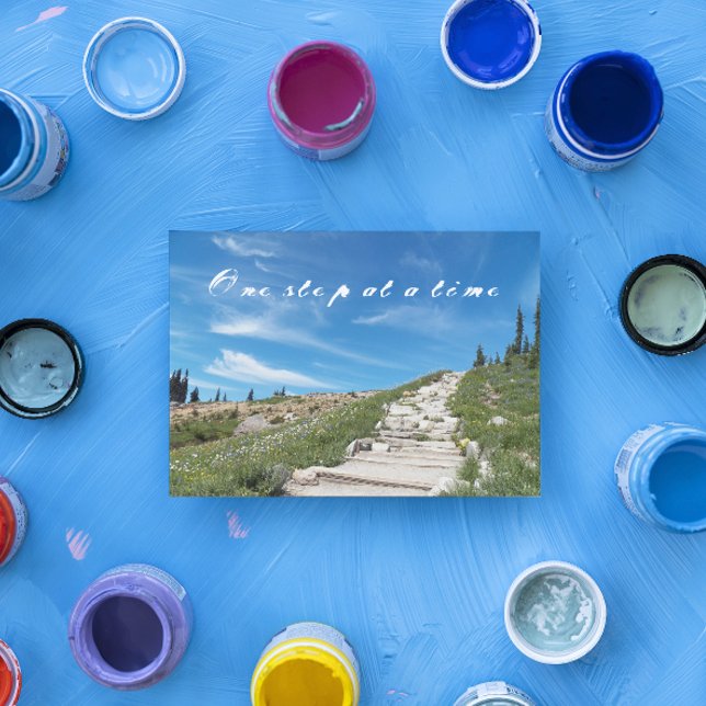 One Step at a Time Hiking Trail Quote Card (Creator Uploaded)