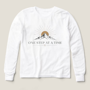 One Step at a Time" Inspirational Mountain Quote