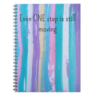 One step is Moving Pastel Stripe Notebook