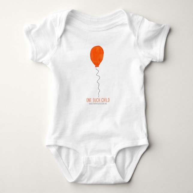 One Such Child - Red Balloon Baby Bodysuit (Front)