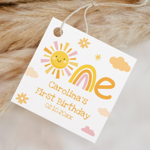 One Sun Birthday Party Girl Favour Tags