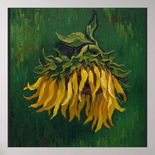 One Sunflower After Van Gogh Poster (Front)