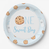 One Sweet Boy Milk and Cookies blue Birthday
