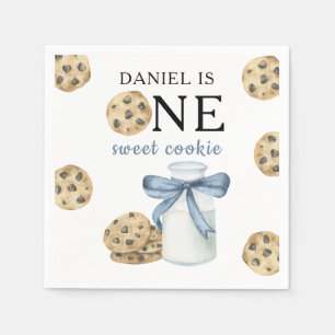 One Sweet Cookie and Milk First Birthday   Napkin