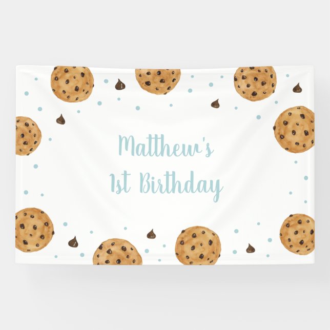 One Sweet Cookie First Birthday Banner (Horizontal)