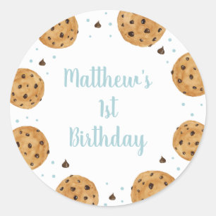 One Sweet Cookie First Birthday Classic Round Sticker