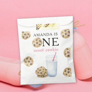 One Sweet Cookies & Milk Girl First Birthday   Favour Bags