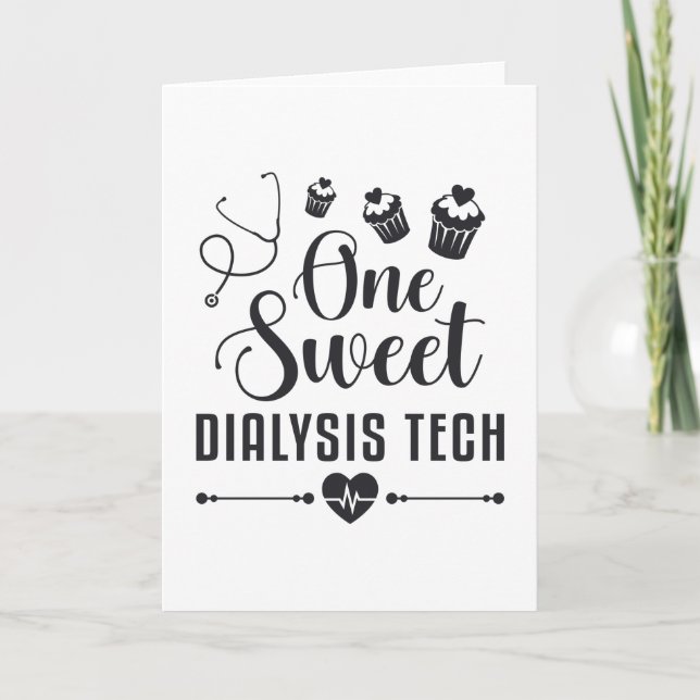 One Sweet Dialysis Tech Dialysis Technician Gift Card (Front)