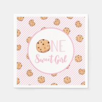 One Sweet Girl cookies and Pink stripes Birthday