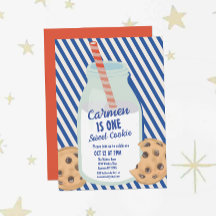 One Sweet Milk and Cookie Boys First Birthday
