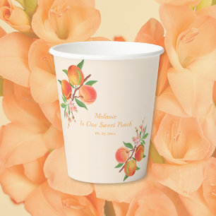 One Sweet Peach 1st Birthday Paper cup
