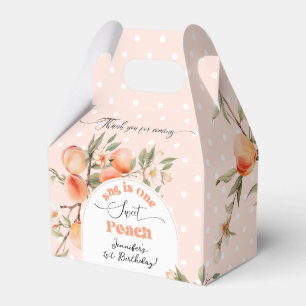 One sweet peach 1st birthday party favour box