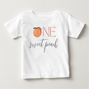 One Sweet Peach First Birthday Baby T-Shirt