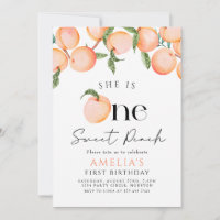 One Sweet Peach First Birthday