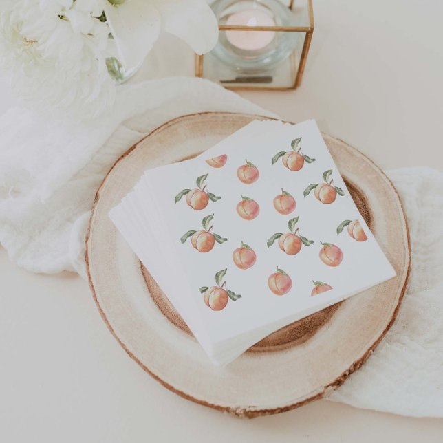One sweet Peach  Girl Birthday Party  Napkin (Creator Uploaded)