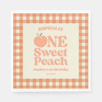 One Sweet Peach Orange First 1st Birthday Party