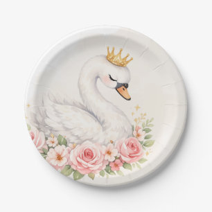 One Sweet Swan Party Plate