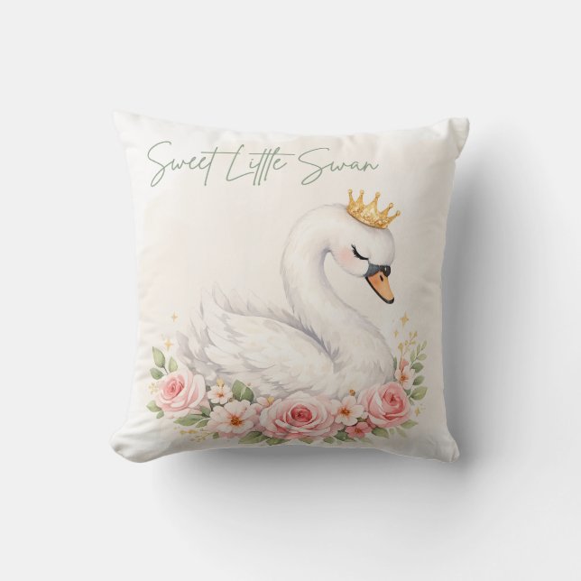 One Sweet Swan Pillow (Front)