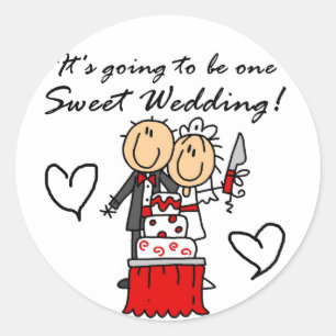 One Sweet Wedding T-shirts and Gifts Classic Round Sticker