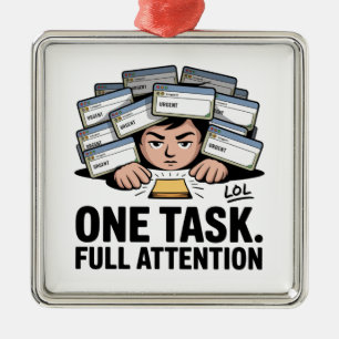 One Task. Full Attention Metal Tree Decoration