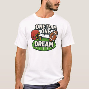 One Team One Dream Football Cartoon T-Shirt