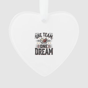 One Team One Dream Vintage Sports Team Shirt_1 Ornament