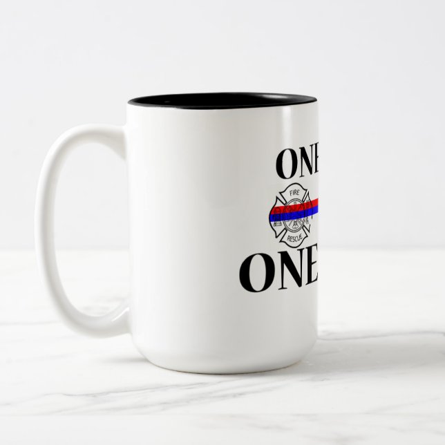 One Team One Fight Two-Tone Coffee Mug (Left)