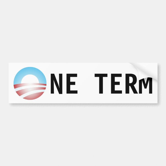 One Term Anti Obama Sticker (Front)