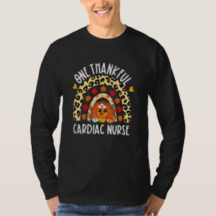 One Thankful Cardiac Nurse Turkey Rainbow Thanksgi T-Shirt