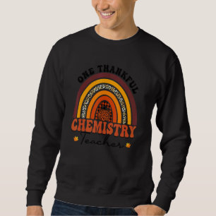 One Thankful Chemistry Teacher Rainbow Leopard Ret Sweatshirt