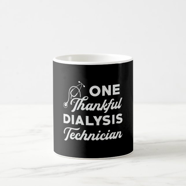 One Thankful Dialysis Technician Nephrology Tech Coffee Mug (Center)