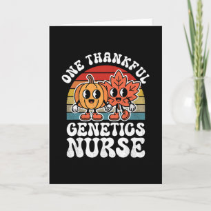 One Thankful Genetics Nurse Funny Autumn Thanksgiv Card