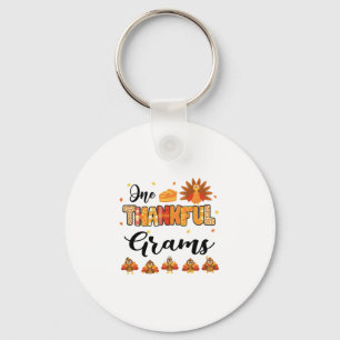 One Thankful Grams Thanksgiving Turkey Key Ring