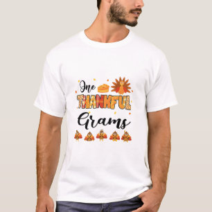 One Thankful Grams Thanksgiving Turkey T-Shirt
