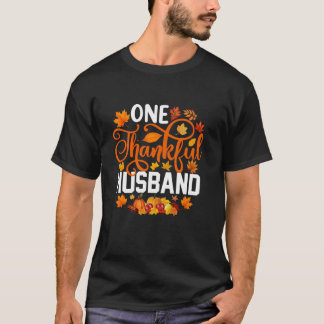 One Thankful Husband Funny Fall Autumn Thanksgivin T-Shirt