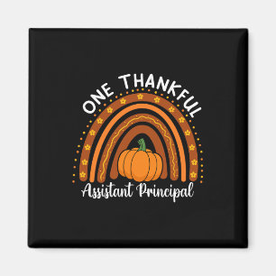 One Thankful Istant Principal Thanksgiving Front O Magnet
