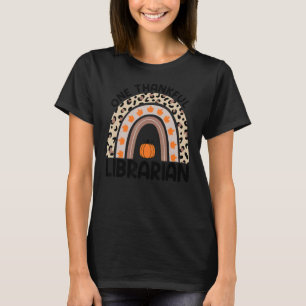 One Thankful Librarian Teacher Leopard Rainbow Tha T-Shirt