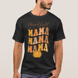 One Thankful Mama Pumpkin Autumn Fall Mother Thank T-Shirt