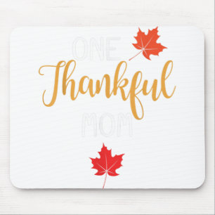 One Thankful Mama Thanksgiving Family Matching Tur Mouse Pad